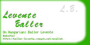 levente baller business card